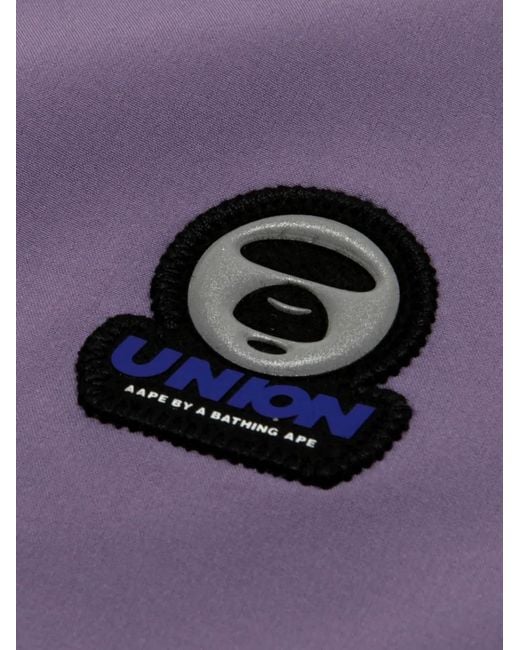Aape By A Bathing Ape Purple Logo Hooded Jacket for men