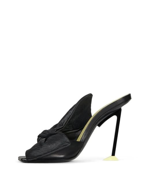 Givenchy Black Sandales Boudoir À Nœud