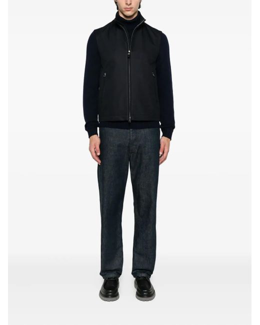 Fedeli Black Turtleneck Sweater for men