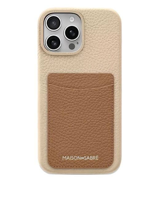 Maison De Sabre Natural Card Leather Phone Case