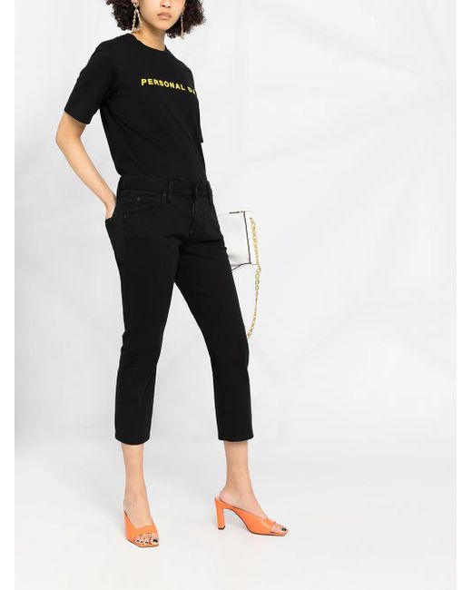 Vaqueros capri de talle bajo DSquared² de color Black