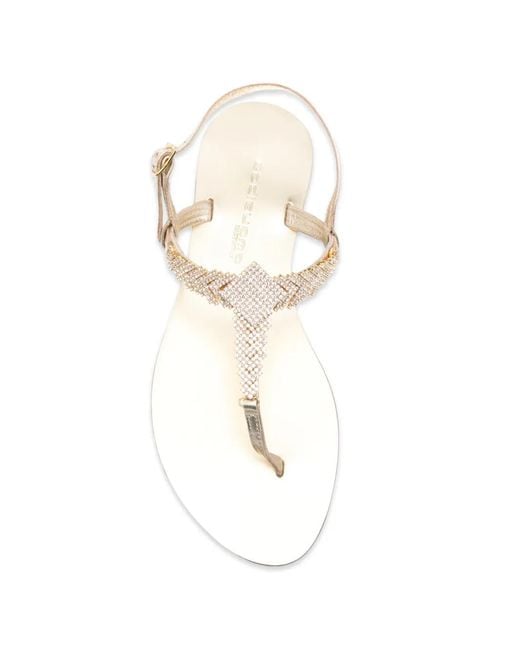 EDDI CUOMO White Glass-Embellished Sandals