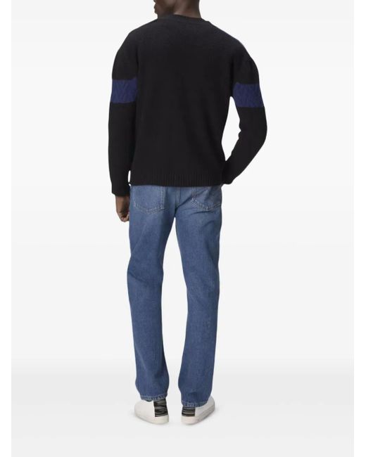 Missoni Blue Patchwork V-Neck Cardigan for men