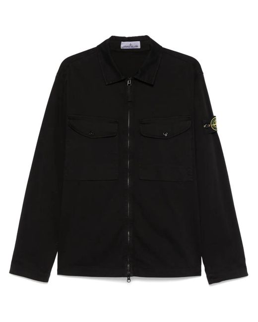 Stone Island Black Jacket for men
