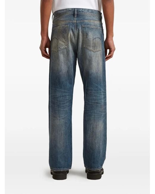G-Star Blue Straight Trousers for men