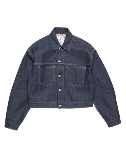 Veste Courte En Jean Acne en coloris Blue