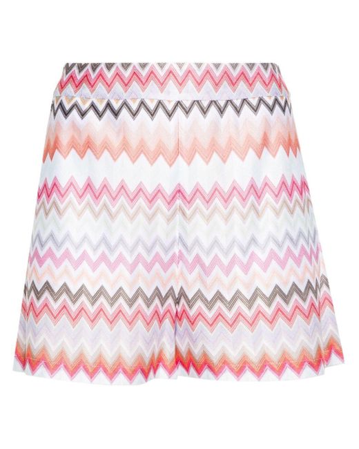 Missoni Pink Zigzag-woven Shorts