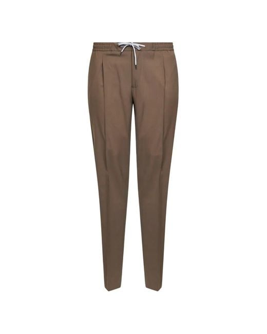 PT Torino Brown Drawstring Trousers for men