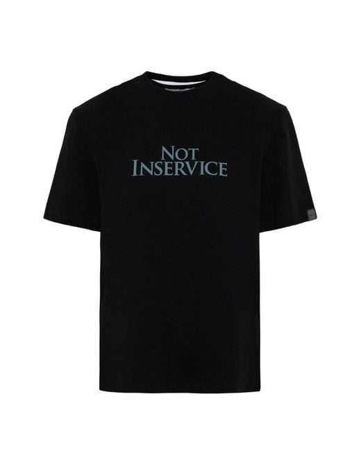 SRVC Studio Black Graphic-Print Padded-Shoulder T-Shirt