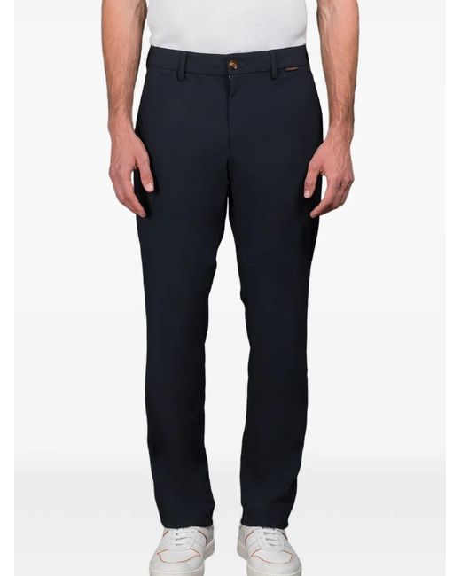 Moorer Blue Pantalon Swinley À Coupe Droite for men