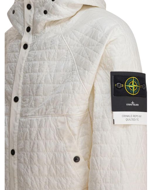 Stone Island White Jacket for men