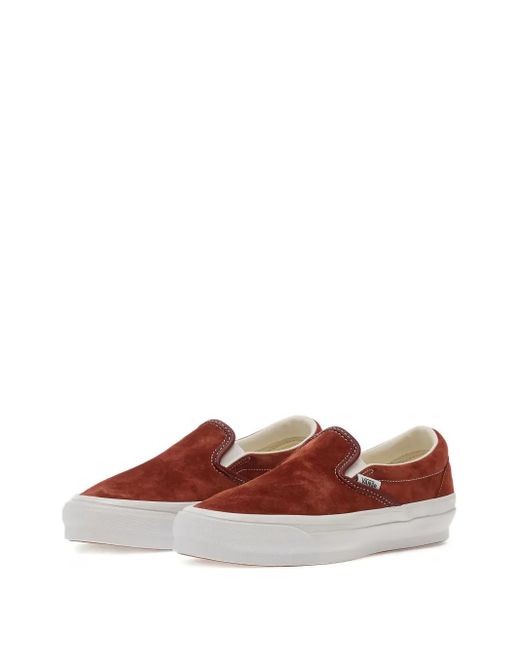 Vans Brown Lx Classic 98 Slip-On Sneakers