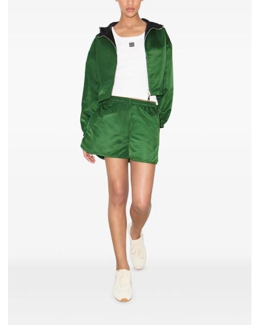 Tory Burch Green Reversible Cropped Nylon Jacket
