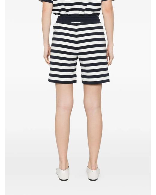 Margittes Black Striped-Pattern Shorts