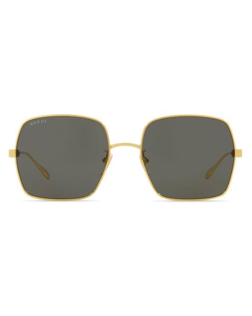 Gucci Gray Square-frame Sunglasses