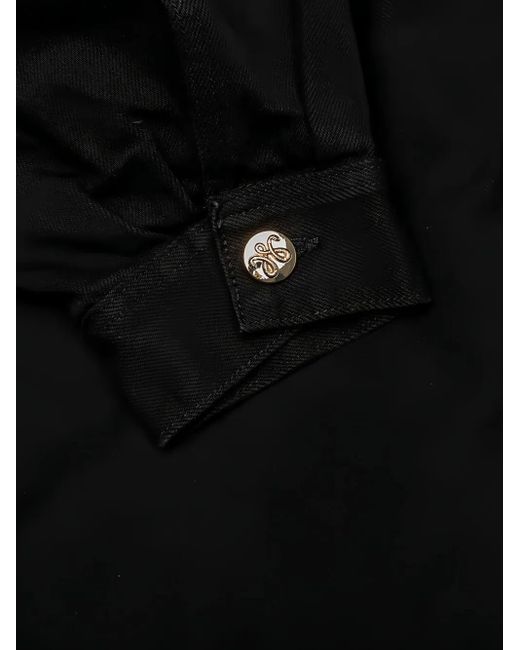Willy Chavarria Black Buttoned Denim Jacket for men