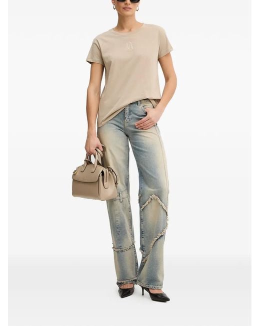 ARMANI EXCHANGE Gray Frayed Patchwork Jeans