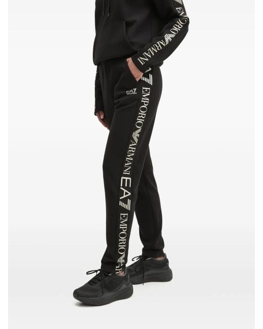 EA7 Black Logo Tracksuit