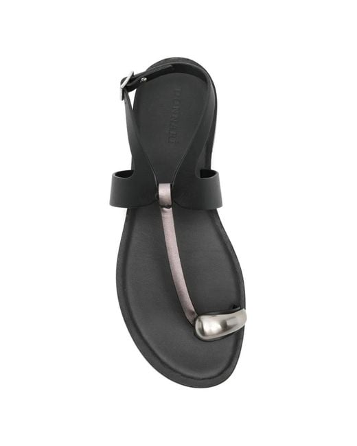 DONNARì Black Buckle-Fastening Sandals
