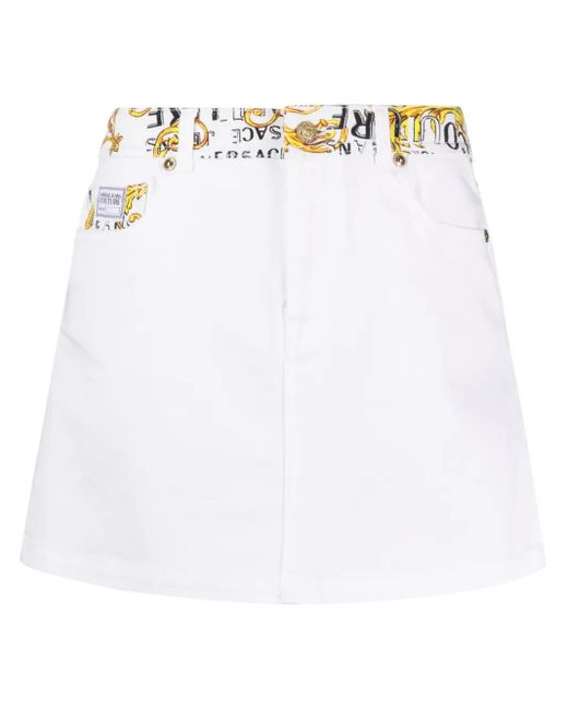 Versace Jeans Couture White Midi Skirt