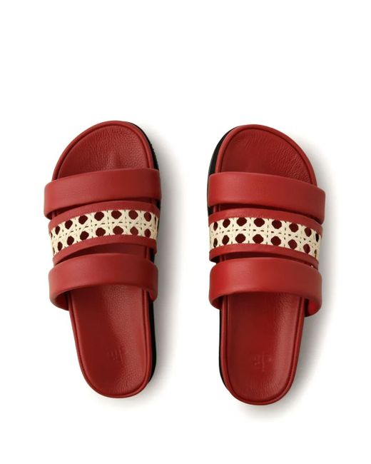 MISCI Red Carriola Leather Sandals for men