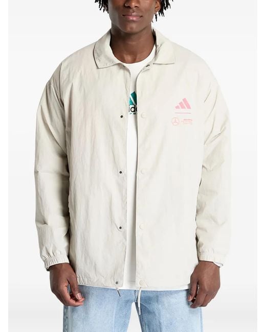 Adidas White Xmercedes Amg Petronas Formula One Team Summer Jacket for men