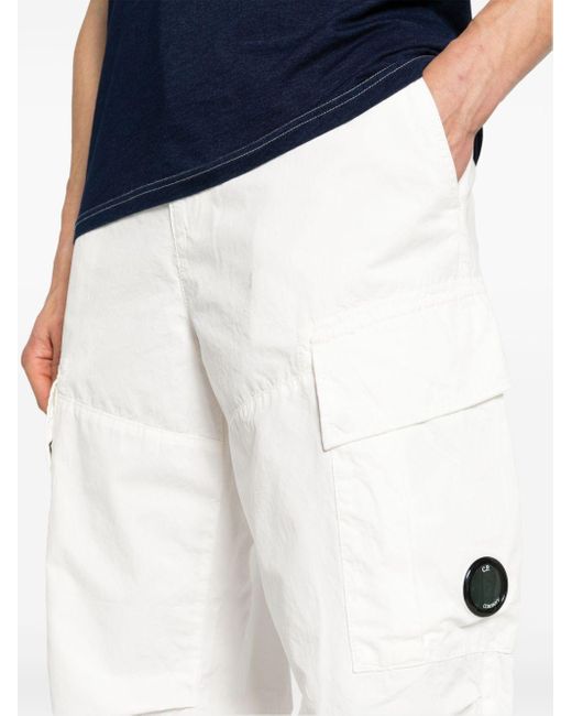 Pantaloni dritti con dettaglio di C P Company in White da Uomo
