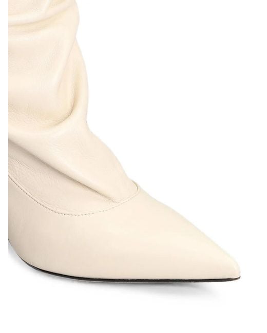 The Seller Natural Slouchy Pointed-Toe Ankle Boots