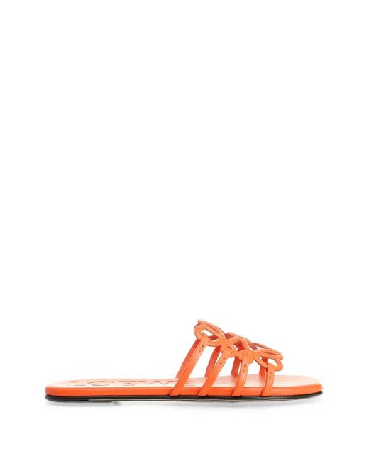 Loewe Pink Sandales Petal Anagram En Cuir