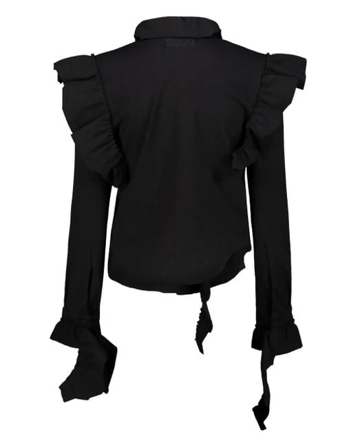 Vetements Black Ruffled Deconstructed Blouse