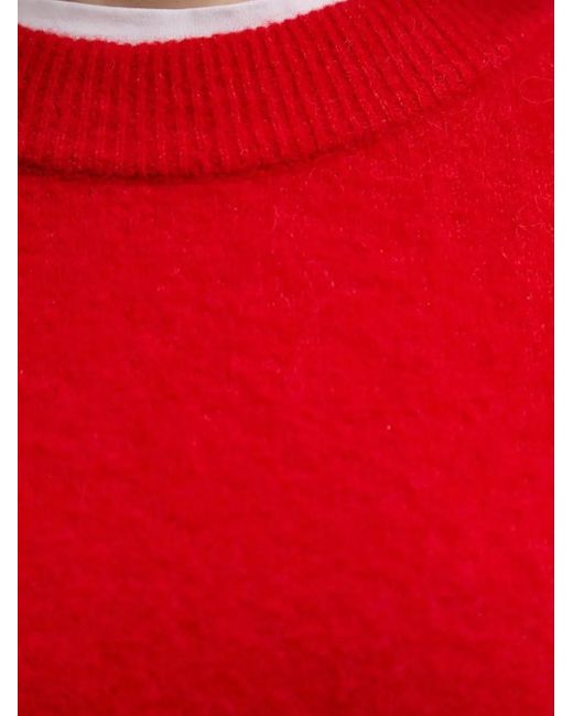 American Vintage ラウンドネック プルオーバー Red