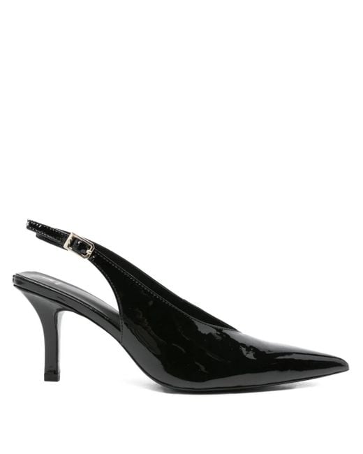 Patrizia Pepe Black 80Mm Slingback Pointed-Toe Pumps