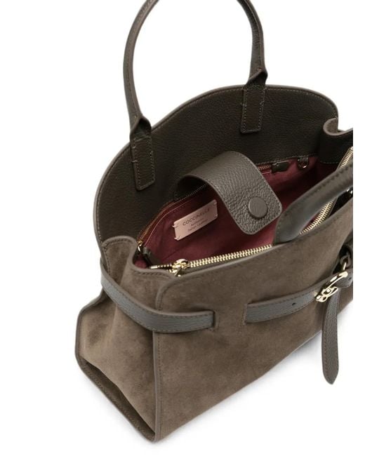 Coccinelle Brown Suede Shoulder Bag