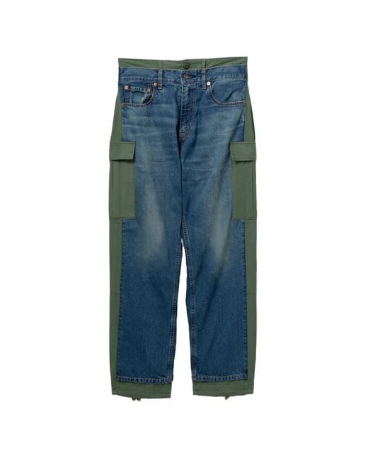 Vaqueros Con Panel Cargo De X Levi's Junya Watanabe de color Blue