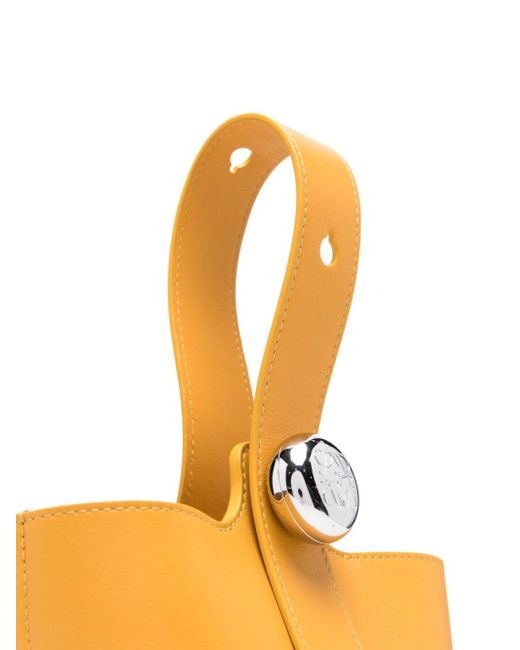 Loewe Orange Small Anagram-plaque Bucket Bag