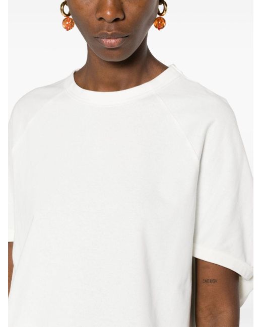 T-shirt en coton à manches courtes Fabiana Filippi en coloris White