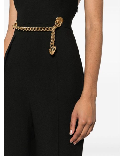 Moschino Black Chain-embellished Jumpsuit