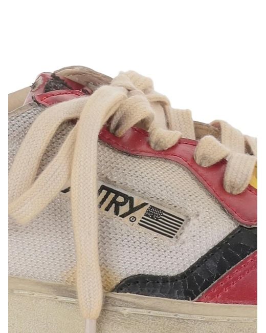 Autry Pink Super Vintage Low Sneakers for men