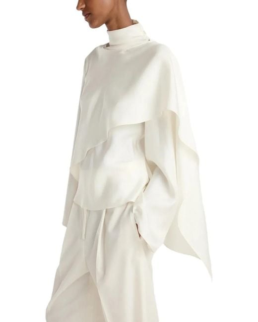 Rohe White Foulard-Detail Silk Blouse