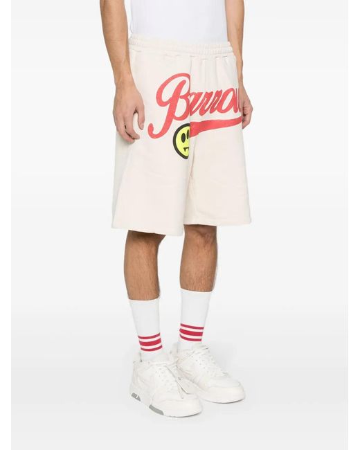 Barrow Red Logo-Print Shorts