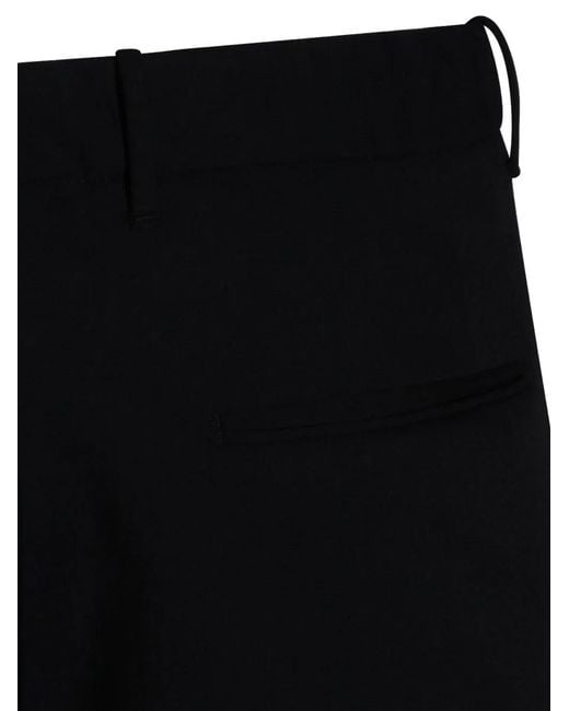 Incotex Black Button Trousers for men