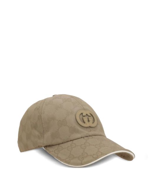 Gucci Natural Gg-Pattern Baseball Cap for men