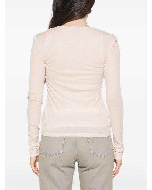 Patrizia Pepe White Long-Sleeve Layered Top