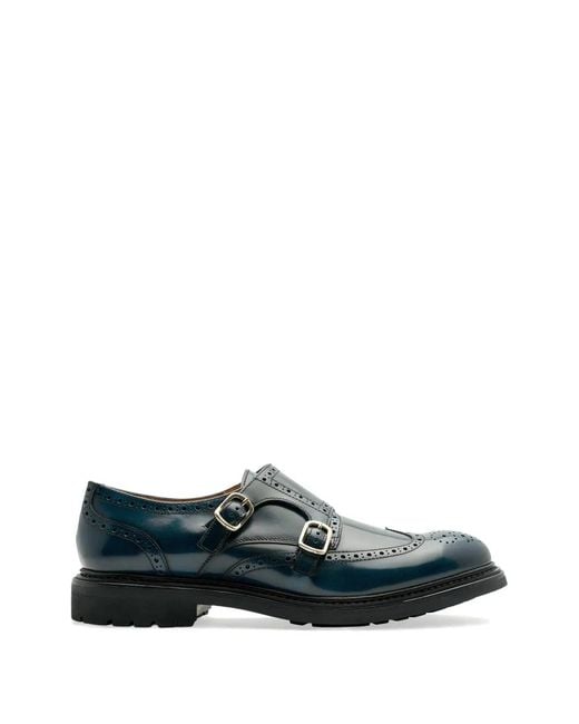Lottusse Blue Walton Brogue Monk Shoes