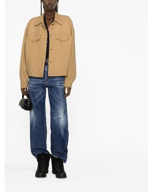 DSquared² Natural Virgin Wool Blend Jacket