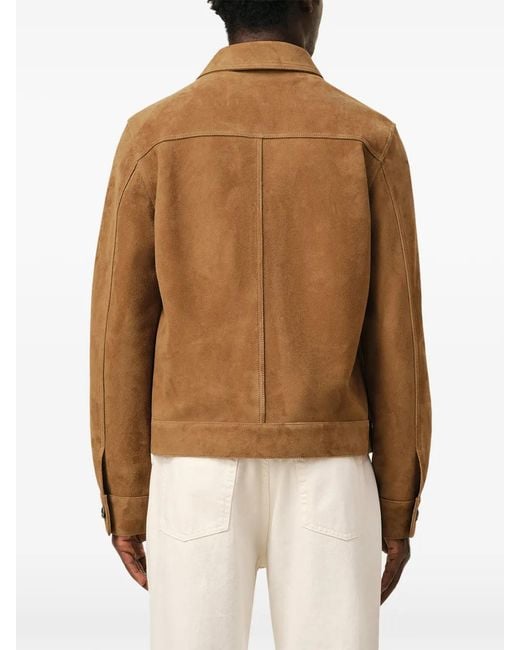 AMI Brown Ami De Coeur Buttoned Jacket for men