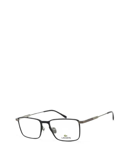 Lacoste Black Rectangle-Frame Glasses for men