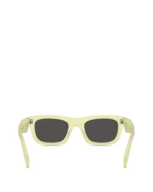 Prada Green Rectangle-Frame Sunglasses