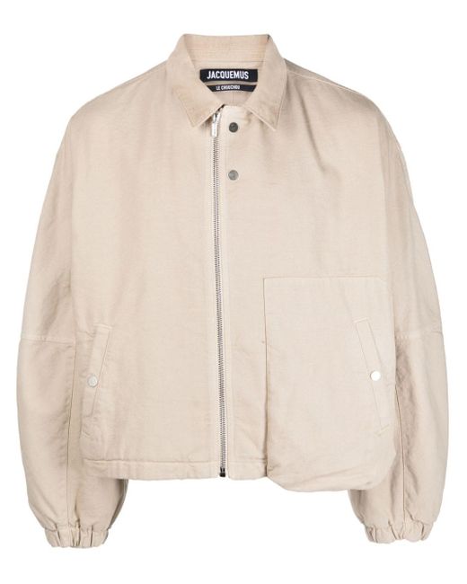 Jacquemus Natural Trivela Zip-up Shirt Jacket for men