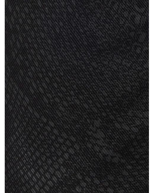 Roberto Cavalli Black Python-Print Trousers for men